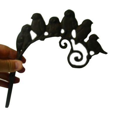 کیفیت Antique Wall Mount Bird shape Black Iron Coat Hooks کارخانه