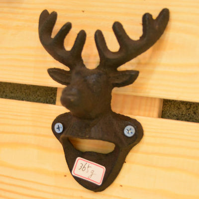 کیفیت Home Decor Deer Head Brown Rust Cast Iron Bottle Opener کارخانه