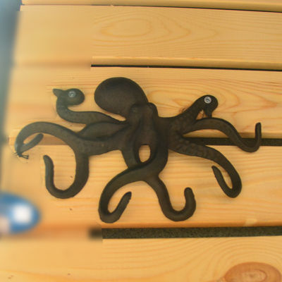 کیفیت Wall Mounted Creative Octopus Cast Iron Hat Hooks کارخانه