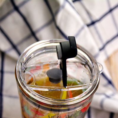 کیفیت Decorated Pint Ice Tea Glass Cup With Lid And Silicate Straw Cocktail Tumbler Drinking Glasses کارخانه