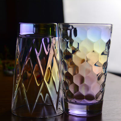 کیفیت Iridescent Honeycomb Tumbler Drinking Glasses For Bar کارخانه