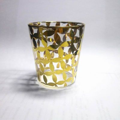 کیفیت Gold Print High End Stemless Wine Glass Tumbler , Crystal Highball Glasses کارخانه