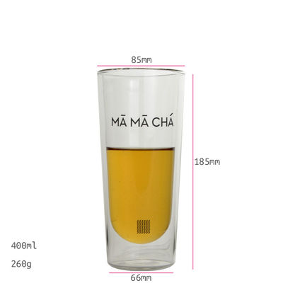 کیفیت Double Wall Heat Resistant Round Tall Tumbler Glass کارخانه