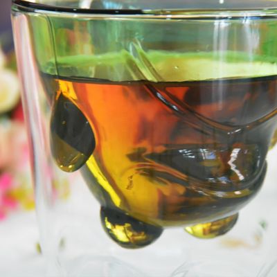 کیفیت Green Borosilicate Double Layer Colored Drinking Glasses کارخانه