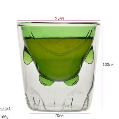 کیفیت Green Borosilicate Double Layer Colored Drinking Glasses کارخانه