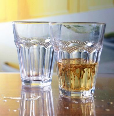 کیفیت Stemless Embossed Multiple Tangent 10 Oz Glass Tumbler کارخانه