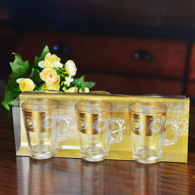 کیفیت Golden Decorated Gold Decal Tumbler Drinking Glasses کارخانه