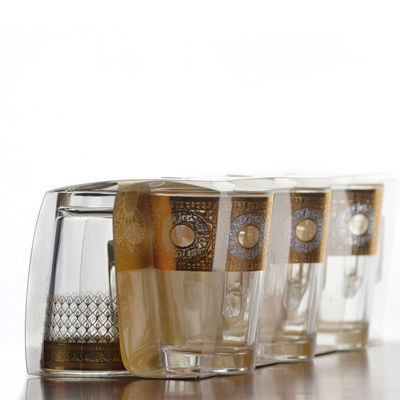 کیفیت Golden Decorated Gold Decal Tumbler Drinking Glasses کارخانه