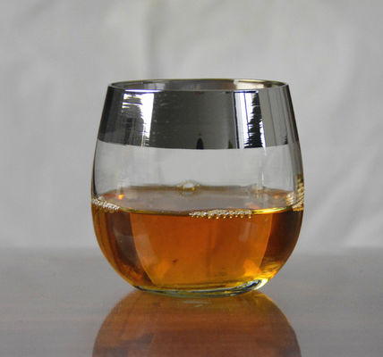 کیفیت Silver Rim Ion Plated Platinum Tumbler Drinking Glasses کارخانه