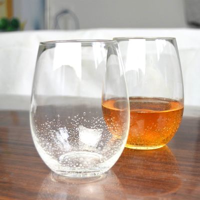 کیفیت 500ml Transparent Stemless Whiskey Tumbler Glasses , Wine Glass Tumbler کارخانه