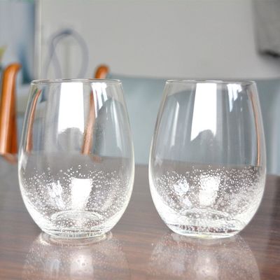 کیفیت 500ml Transparent Stemless Whiskey Tumbler Glasses , Wine Glass Tumbler کارخانه