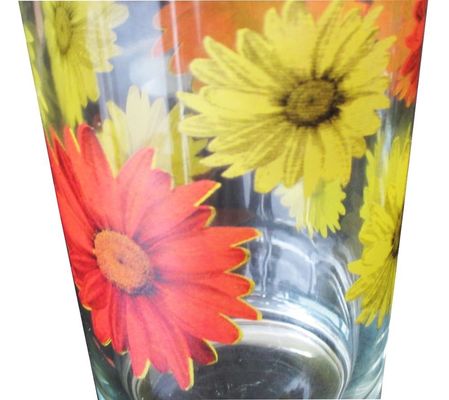 کیفیت Silk Printed Blooming Daisy 16 Oz Highball Glasses کارخانه