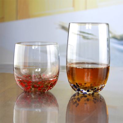 کیفیت Red Stars Bottomed Creative Macadam Tumbler Drinking Glasses کارخانه