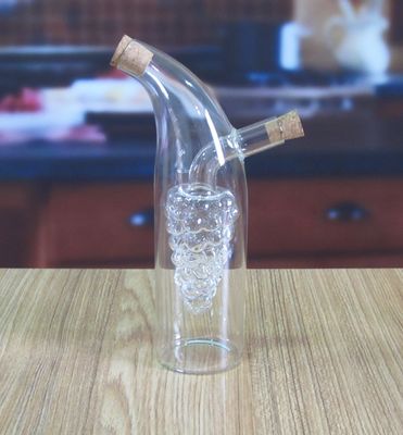 کیفیت Double Layer Grape Shape Glass Canister With Lid For Oil کارخانه
