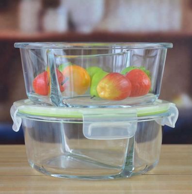 کیفیت Two Pots Borosilicate Clear Glass Storage Jars , Glass Bowls With Lids کارخانه