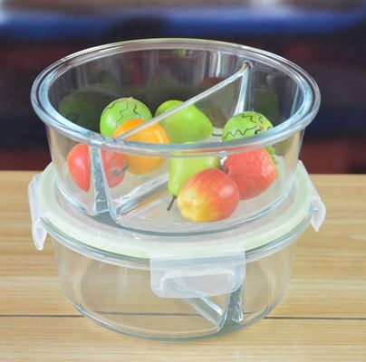 کیفیت Two Pots Borosilicate Clear Glass Storage Jars , Glass Bowls With Lids کارخانه