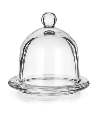 کیفیت Transparent Oval Lead Free Glass Butter Keeper ,  Clear Butter Plate کارخانه