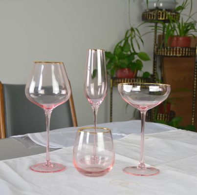 کیفیت Pink Crystal Cocktail Glasses کارخانه