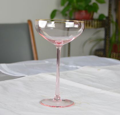 کیفیت Pink Crystal Cocktail Glasses کارخانه