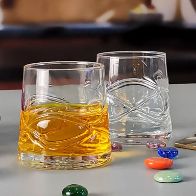 کیفیت Inlaid Arc Design Handmade Whiskey Glass کارخانه