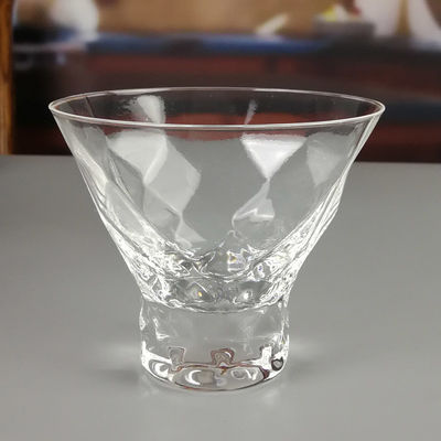 کیفیت Lead Free Crystal Cocktail Glasses With Optical Diamonds Design کارخانه