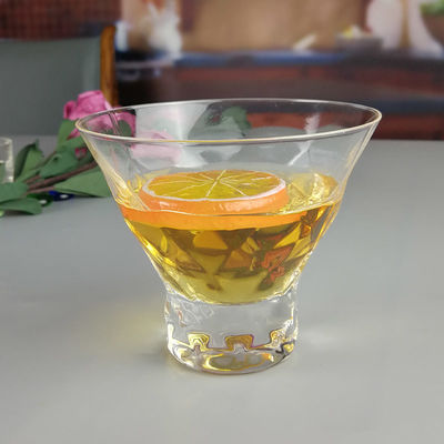 کیفیت Lead Free Crystal Cocktail Glasses With Optical Diamonds Design کارخانه