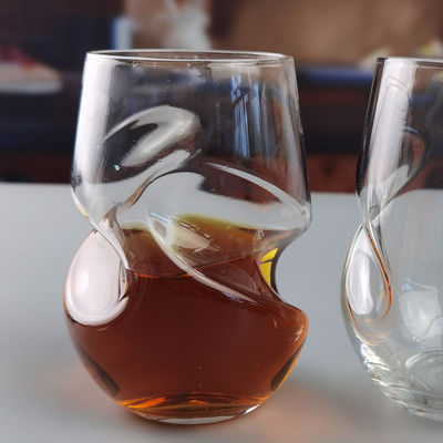 کیفیت Twisted Swirling Crystal Red Wine Glasses 250ml Stemless کارخانه